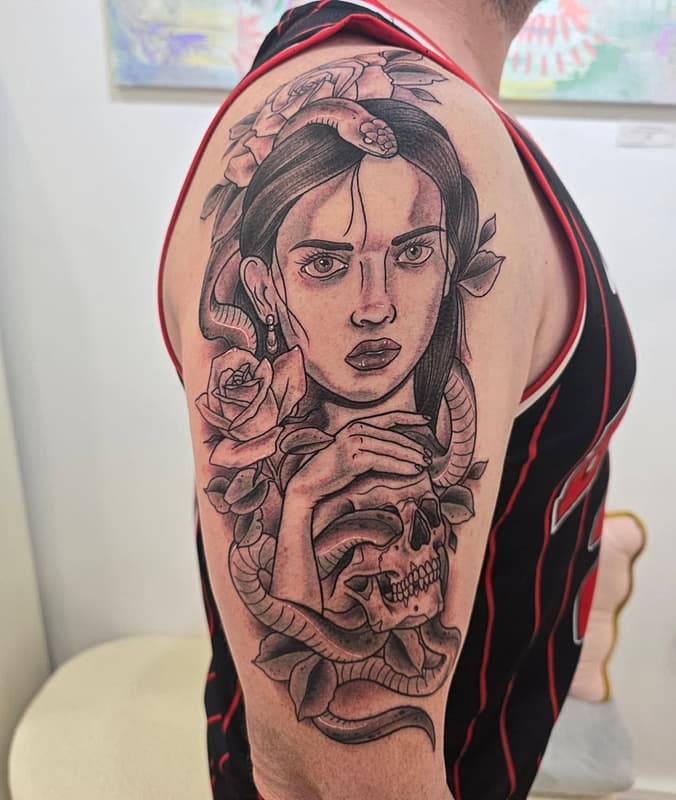 American Traditional tattoo by Michael Baker Tattooer