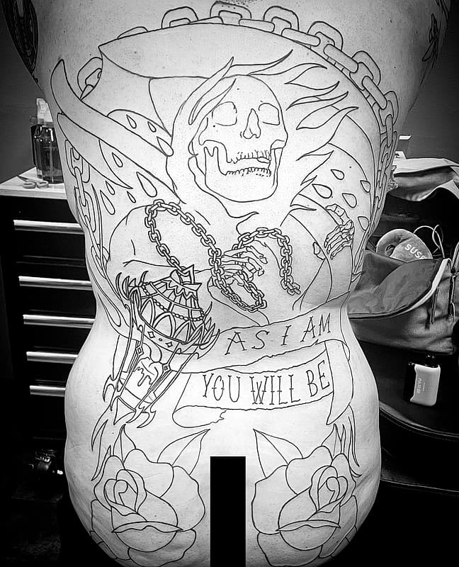 Anime tattoo by Dylan Fontanero
