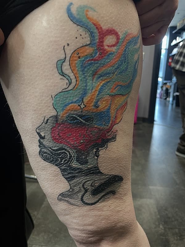 Anime tattoo by Dylan Fontanero