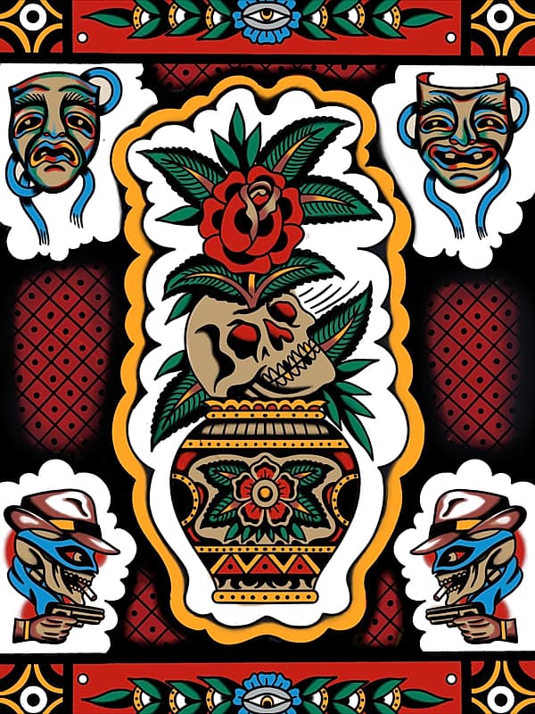 Traditional tattoo by 𝕽𝖚𝖘𝖘𝖊𝖑𝖑 𝖇𝖗𝖔𝖜𝖓
