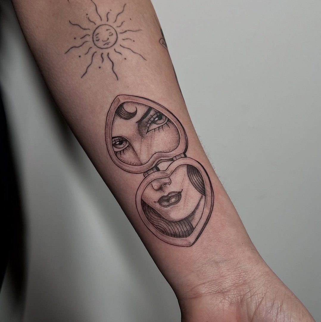 Illustrative tattoo by Renee Orlando Tattoo