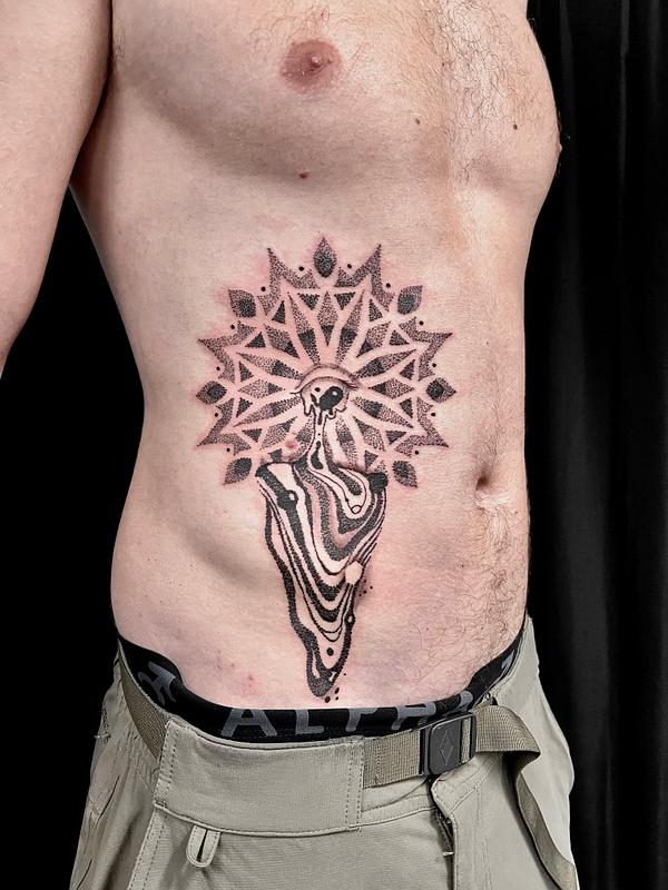 Geometric tattoo by Josh Lewis Tattoo
