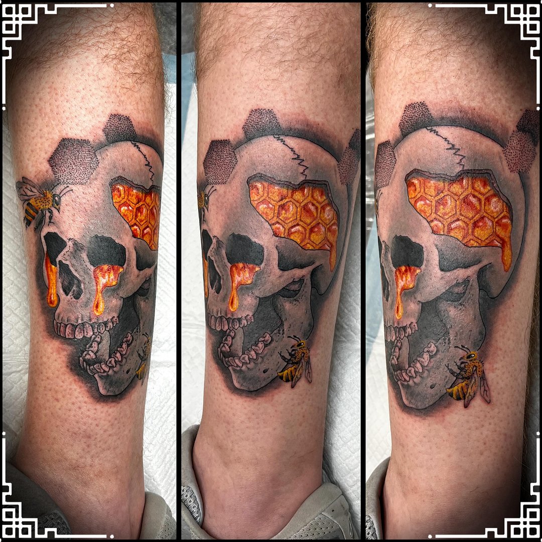 Geometric tattoo by Josh Lewis Tattoo