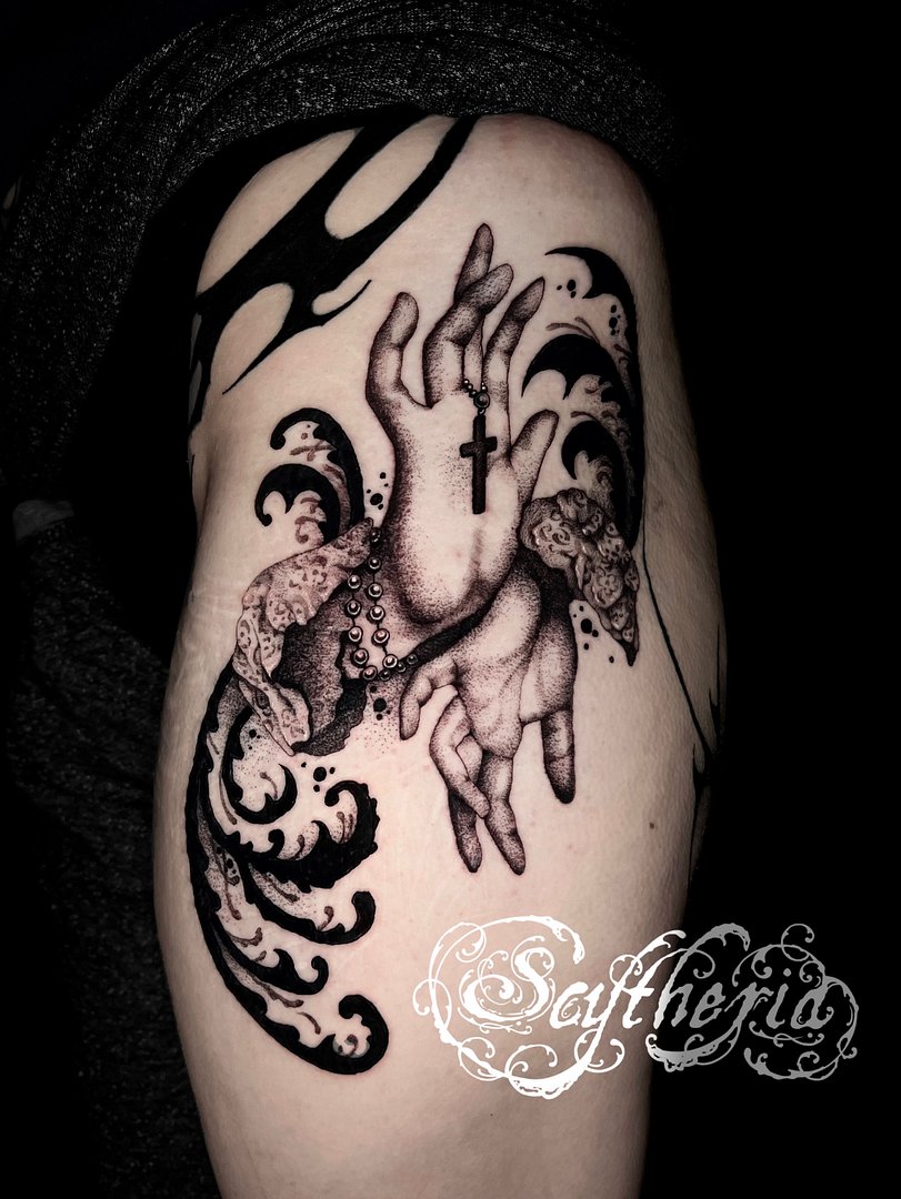 Illustrative tattoo by scytheria