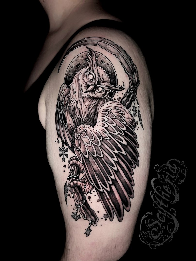 Illustrative tattoo by scytheria