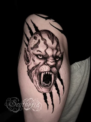 Illustrative tattoo by 𝖘𝖈𝖞𝖙𝖍𝖊 / 𝖈𝖍𝖆𝖗𝖑𝖎𝖊 ♱