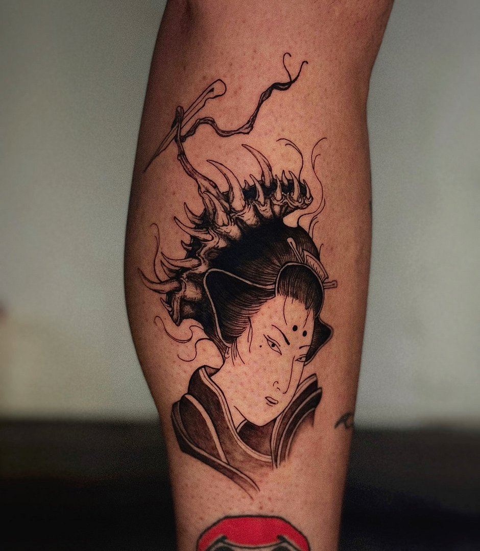 Blackwork tattoo by 33blk