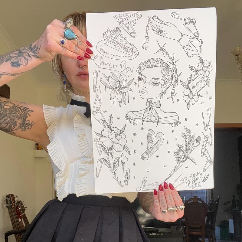 Art Nouveau tattoo by Hannah-Joy Ritchie