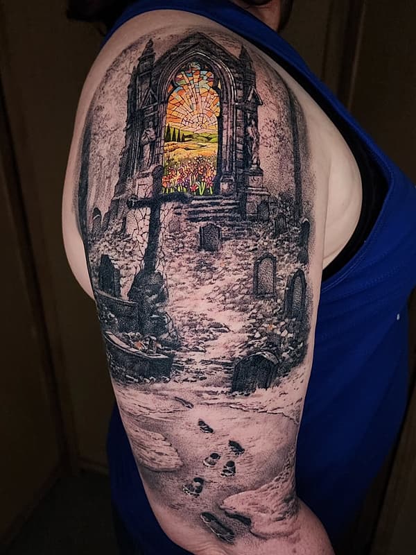 Illustrative tattoo by Mish