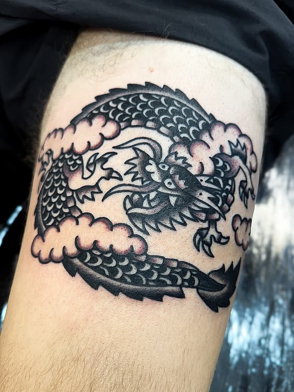 American Traditional tattoo by Luke Etho
