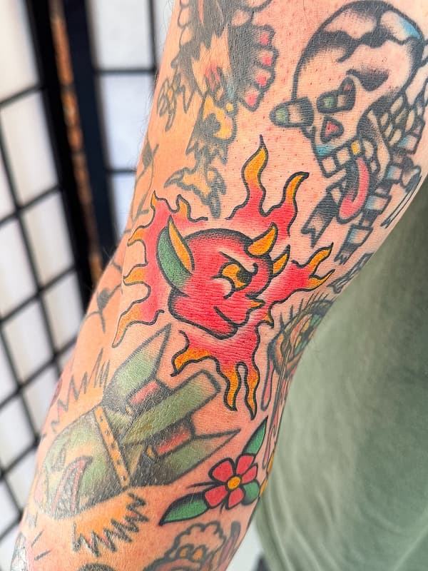 American Traditional tattoo by Luke Etho