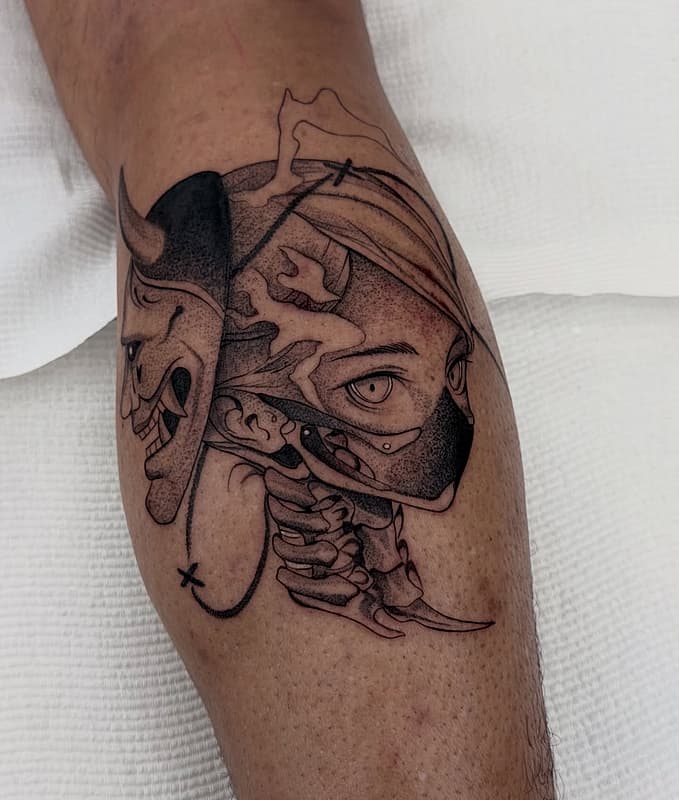 Illustrative tattoo by NICO PEDRAZA