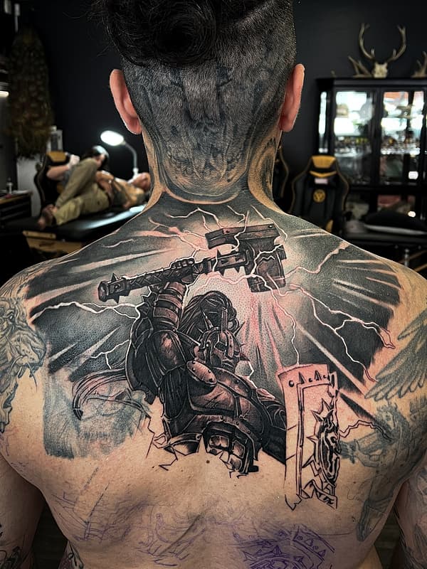 Blackwork tattoo by Hamish Johl (Jub)