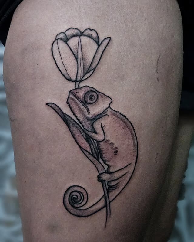 Neo-Traditional tattoo by Andy Rees