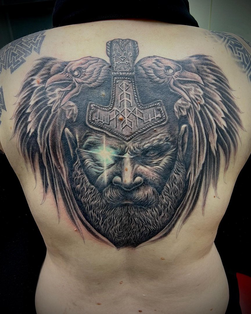 Realism (black & grey) tattoo by Brendon Russell