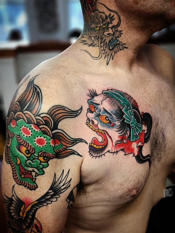Tattoo by Benjamin Raddatz power tattooing