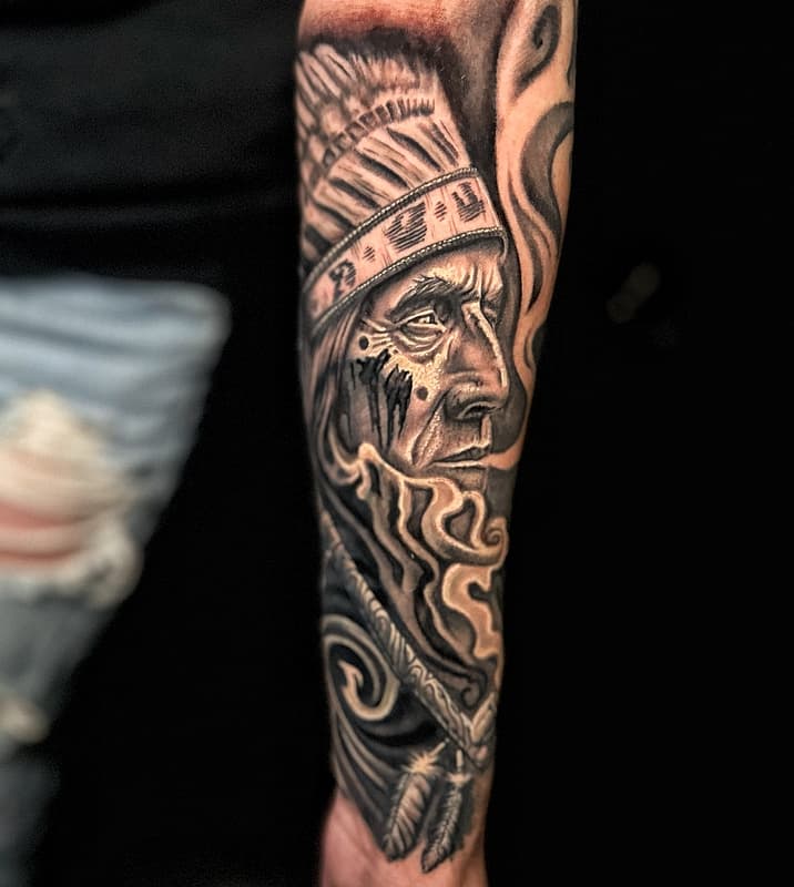 Realism (black & grey) tattoo by Ryan james Oliver
