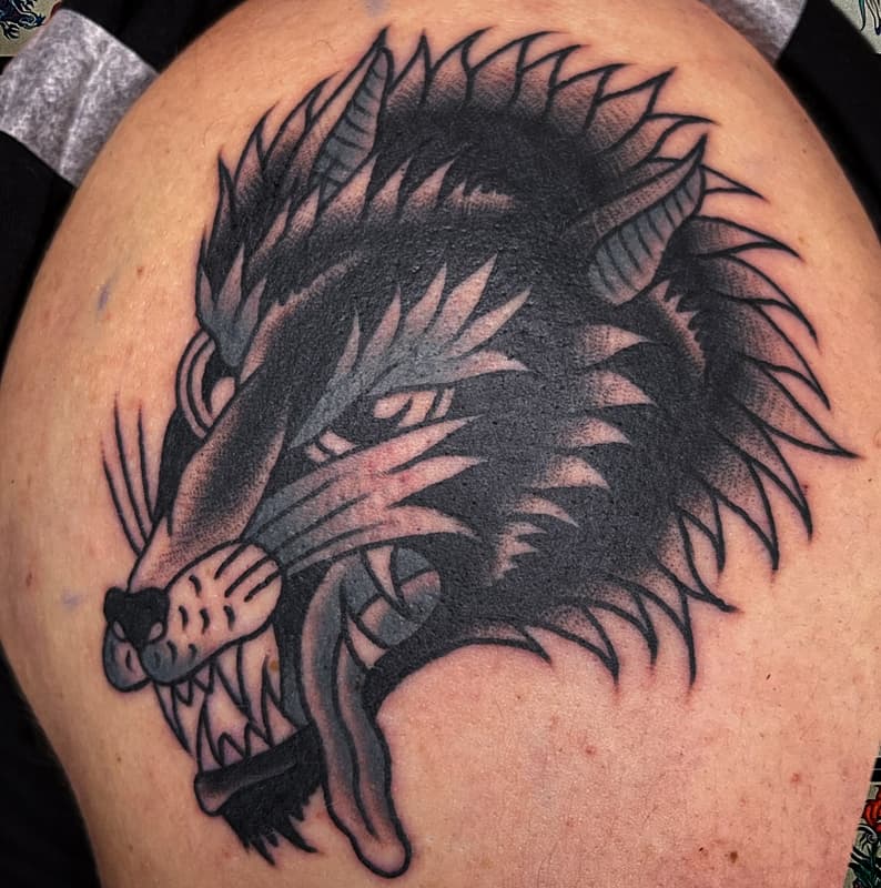 Traditional tattoo by Kane Santaromita Tattoos