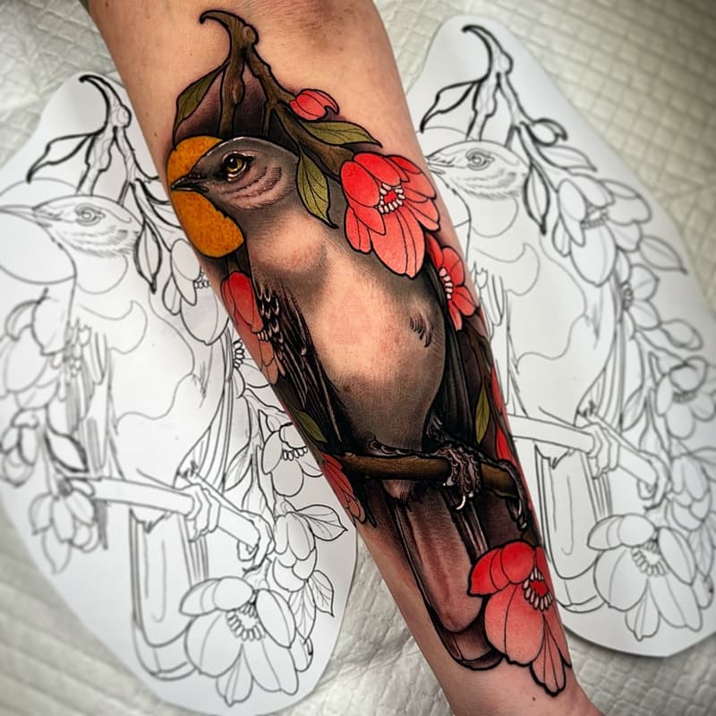 Neo-Traditional tattoo by Yeetuswolf