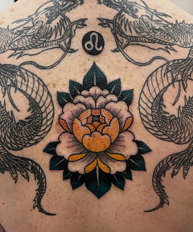 Neo-Japanese tattoo by Three Rabbits Tattoo Wellington NZ
