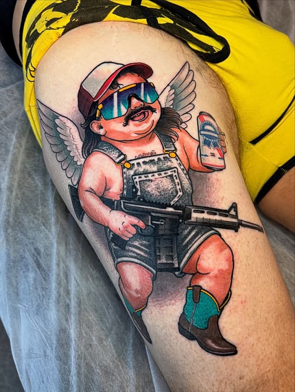Neo-Traditional tattoo by The Leisure Bandit