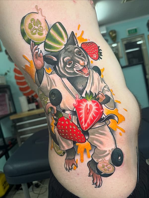Neo-Traditional tattoo by The Leisure Bandit