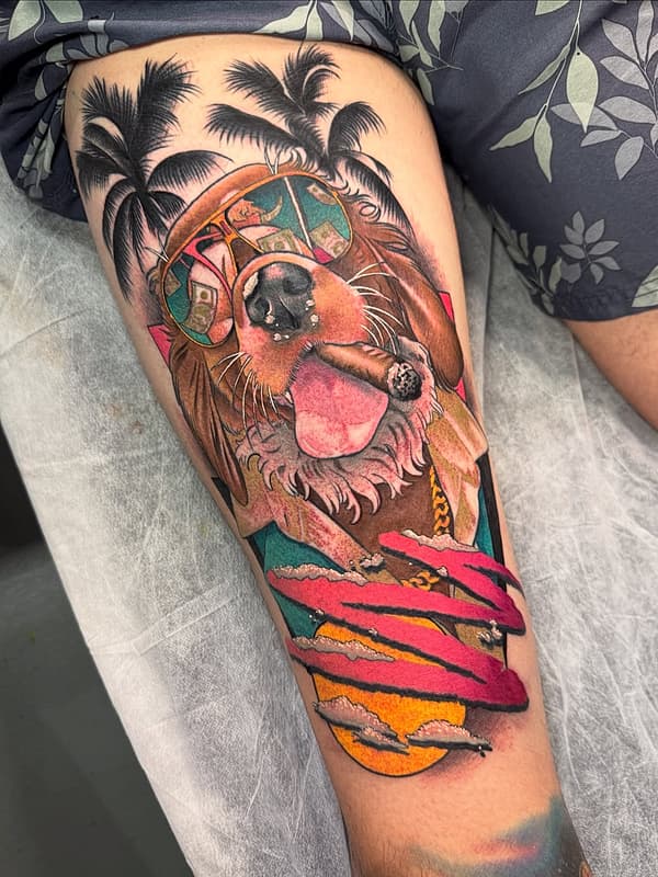 Neo-Traditional tattoo by The Leisure Bandit