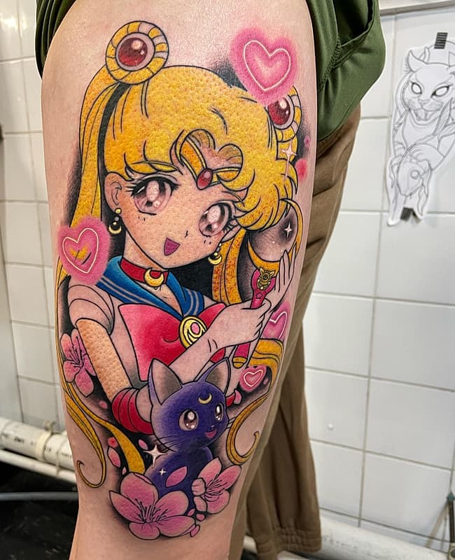 Anime tattoo by 𝔈𝔪𝔢𝔩𝔶 𝔗𝔞𝔱𝔱𝔬𝔬𝔰