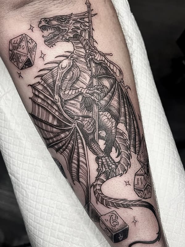 Blackwork tattoo by Teneille/ Neil