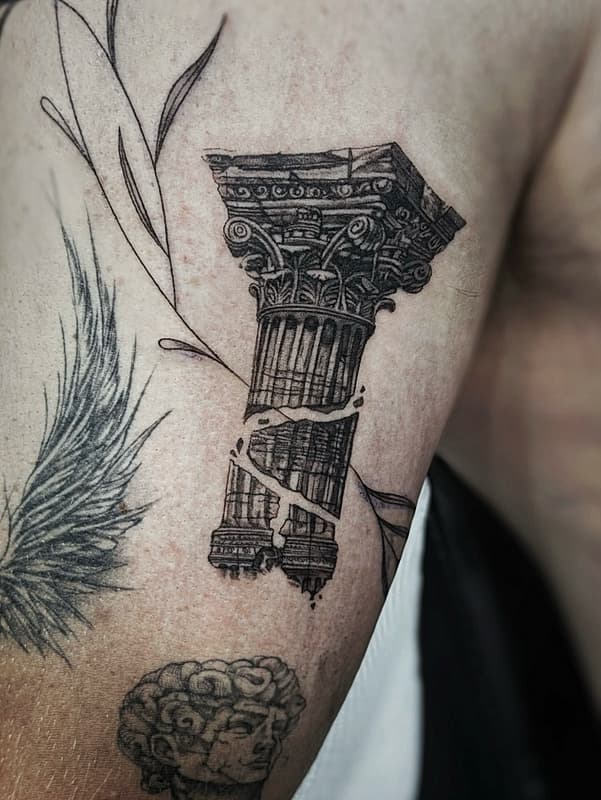 Blackwork tattoo by Teneille/ Neil