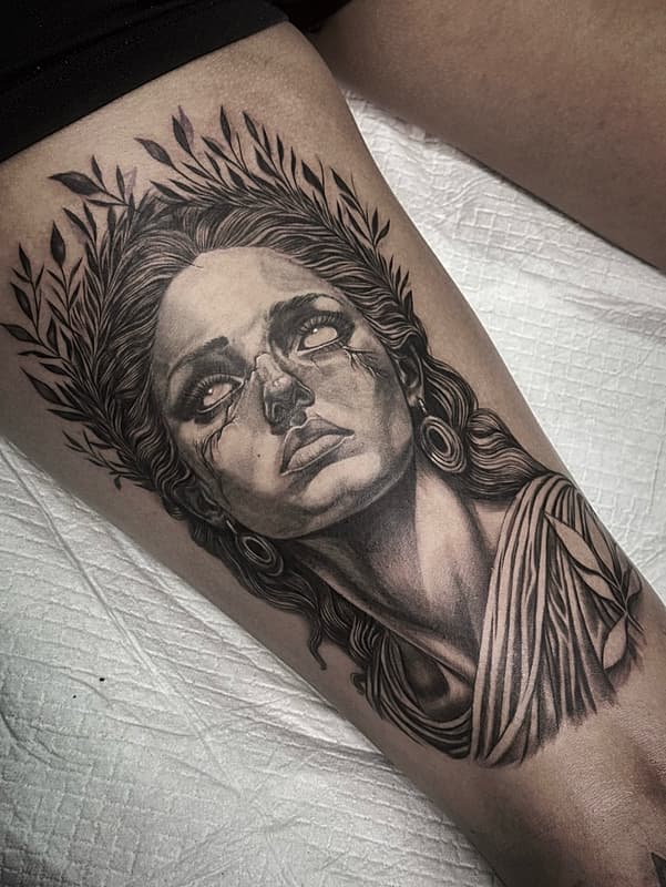 Blackwork tattoo by Teneille/ Neil