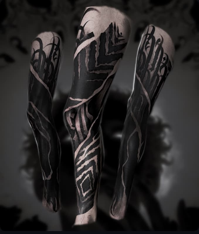 Blackout tattoo by Rilla Naycha