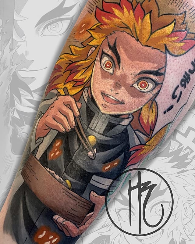 Anime tattoo by Hayden Rams