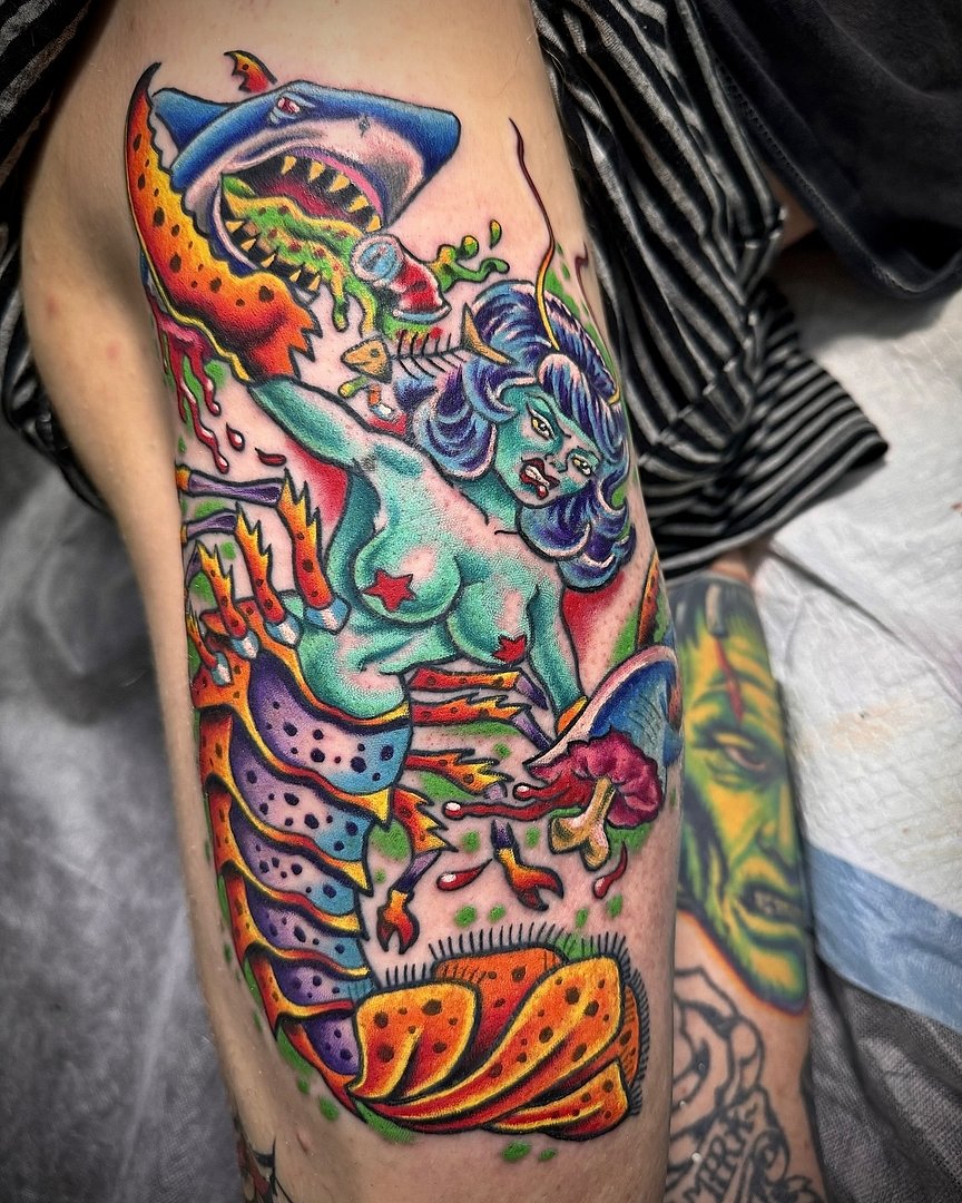 Cartoon tattoo by Samira Helmy