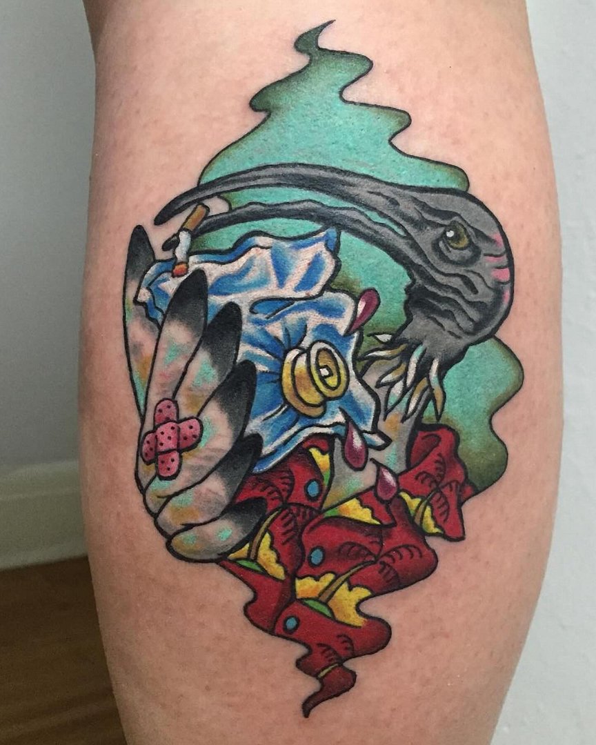 Cartoon tattoo by Samira Helmy