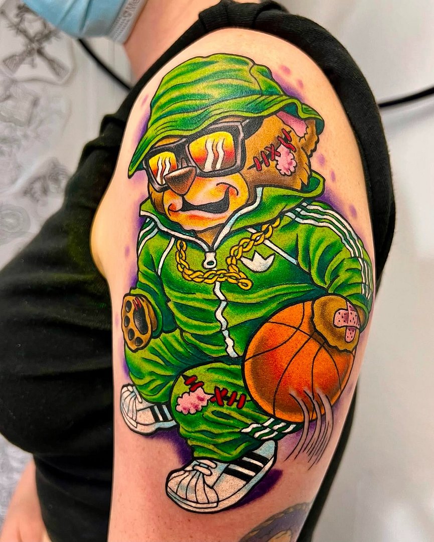Cartoon tattoo by Samira Helmy