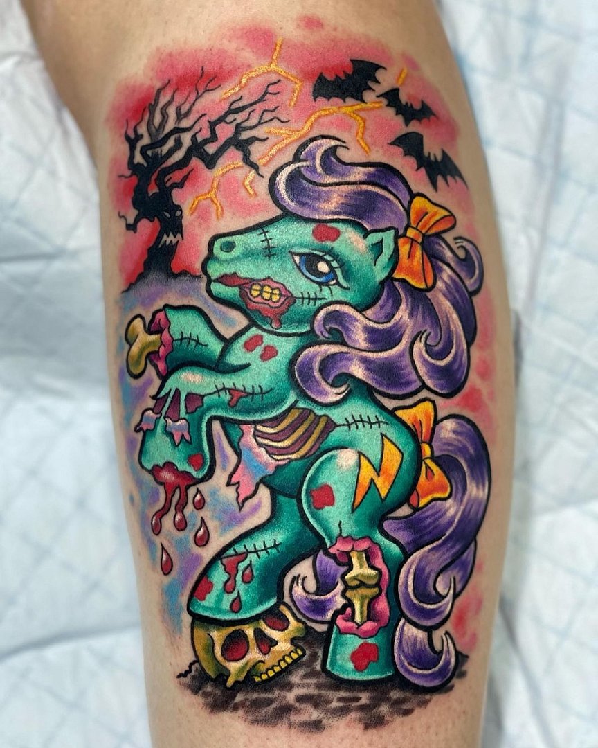 Cartoon tattoo by Samira Helmy