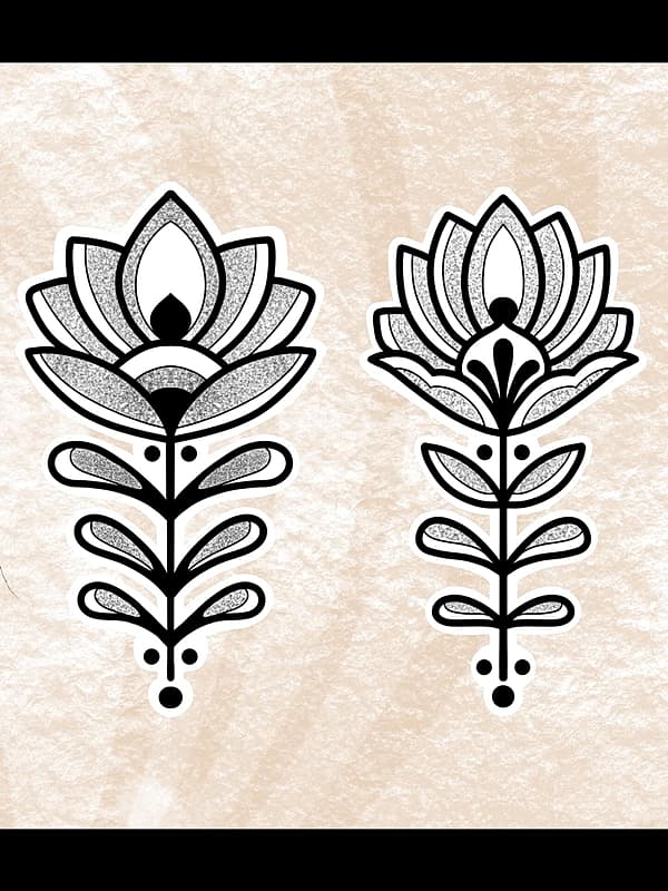 Blackwork tattoo by Cara Rose
