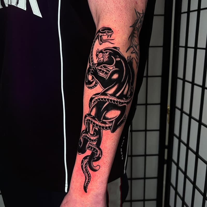 American Traditional tattoo by Courtney Anderson