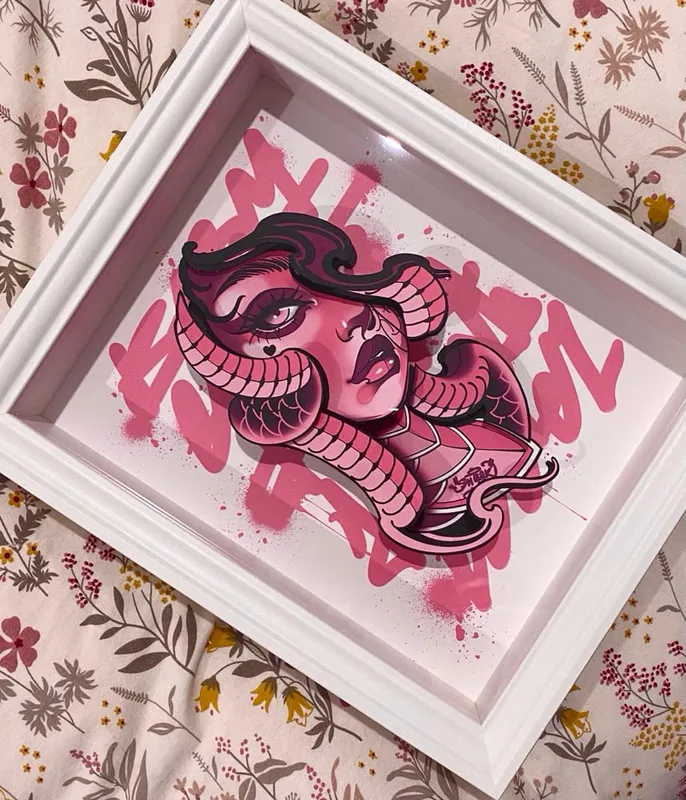 Limited Edition 🌶️ Medusa shadow box art.