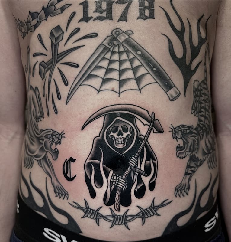 American Traditional tattoo by 𝕸𝖆𝖙 𝕾𝖈𝖍𝖚𝖑𝖙𝖟