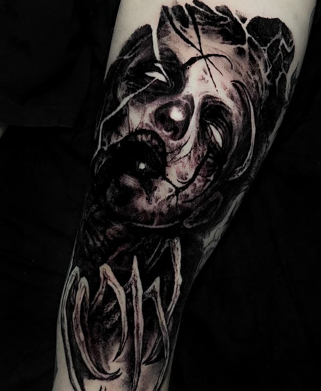Blackwork tattoo by Necromodernism