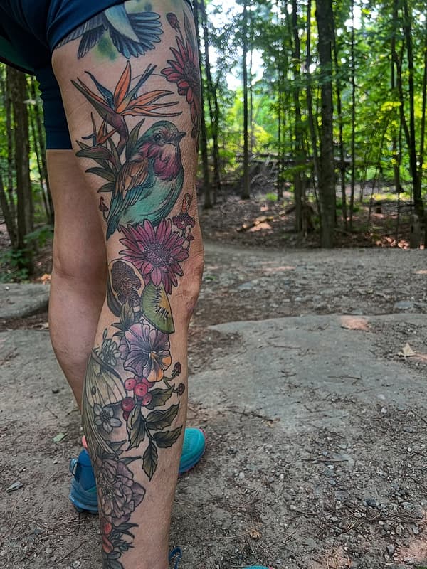 Botanical tattoo by Sam Read Tattoos
