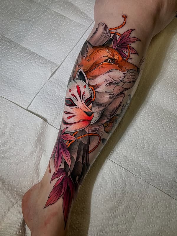 Botanical tattoo by Sam Read Tattoos