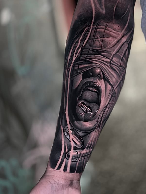 Realism (black & grey) tattoo by Lizardjim