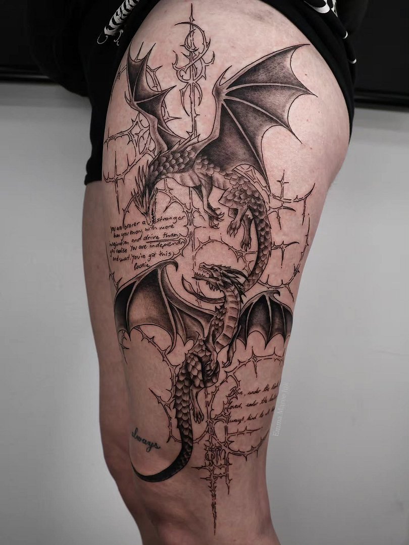 Fineline tattoo by Emma Maree Ink
