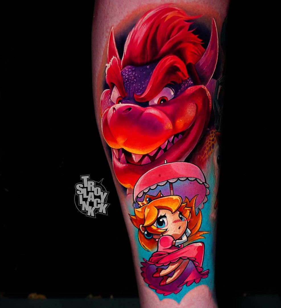 Anime tattoo by Troy Slack