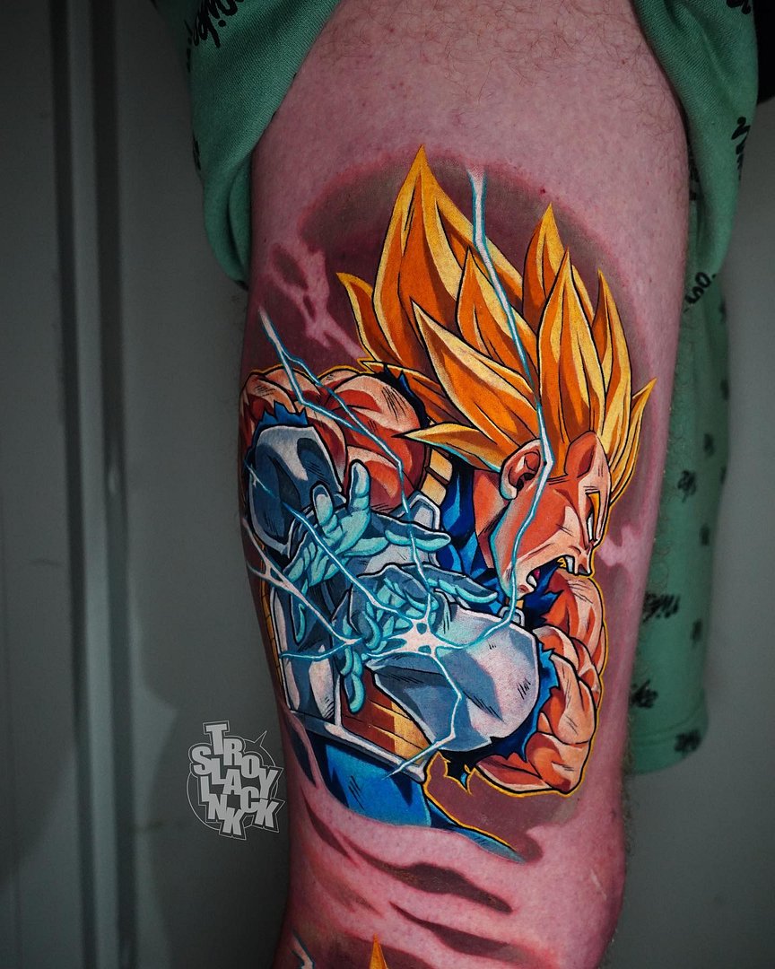 Anime tattoo by Troy Slack