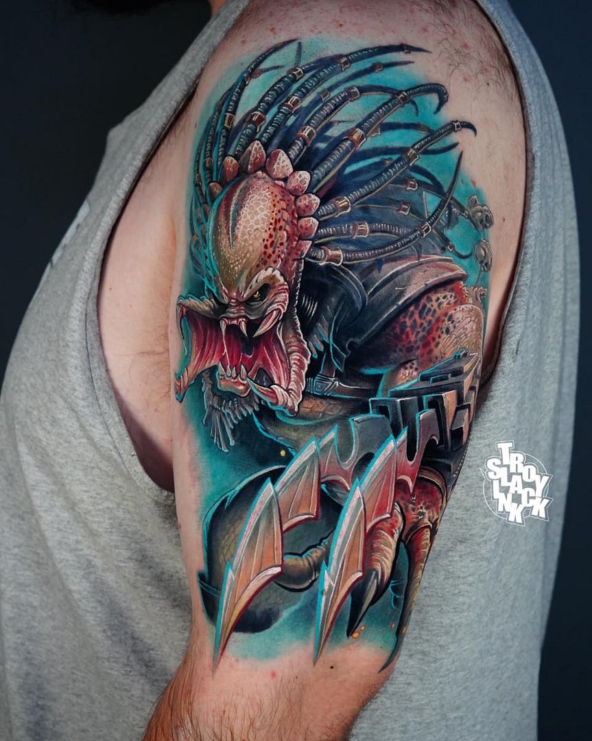 Anime tattoo by Troy Slack