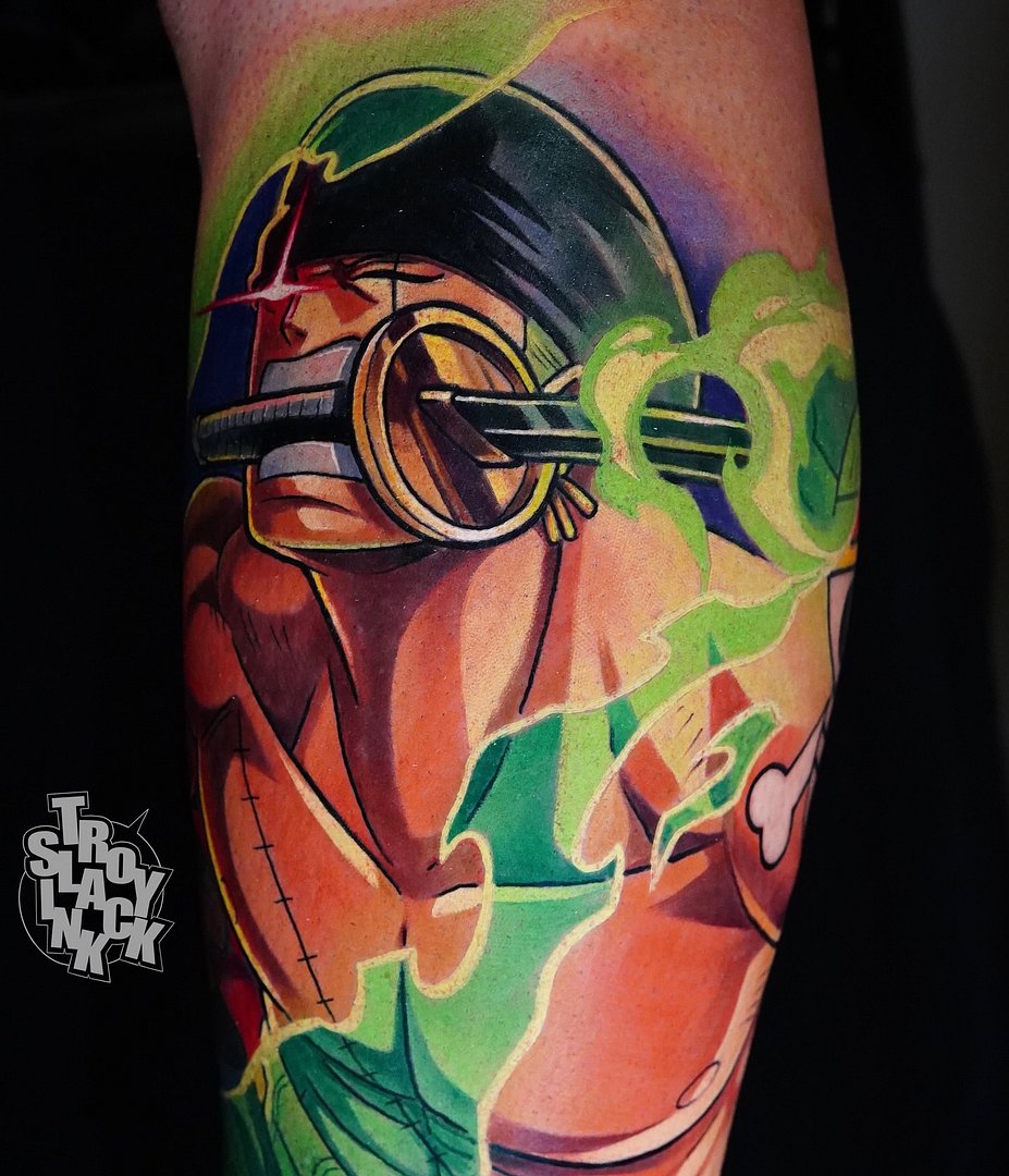 Anime tattoo by Troy Slack